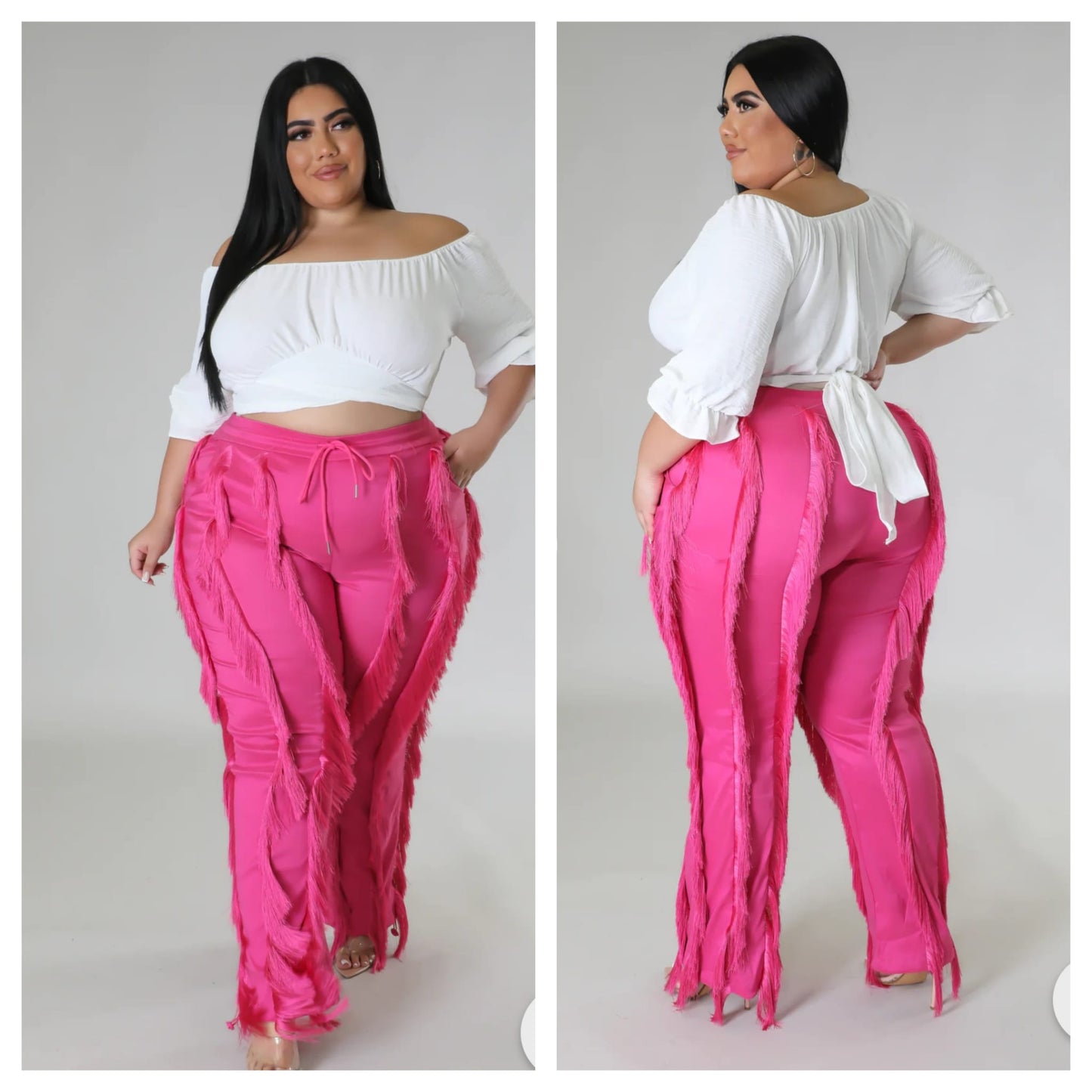 FRINGE CUFF PANTS