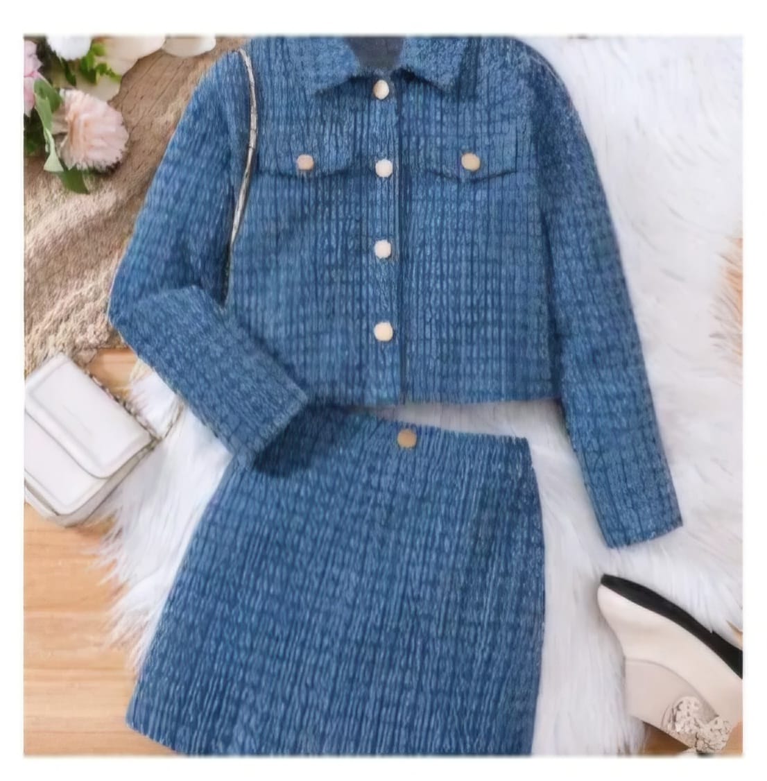 2-PIECE DENIM SKIRT SET