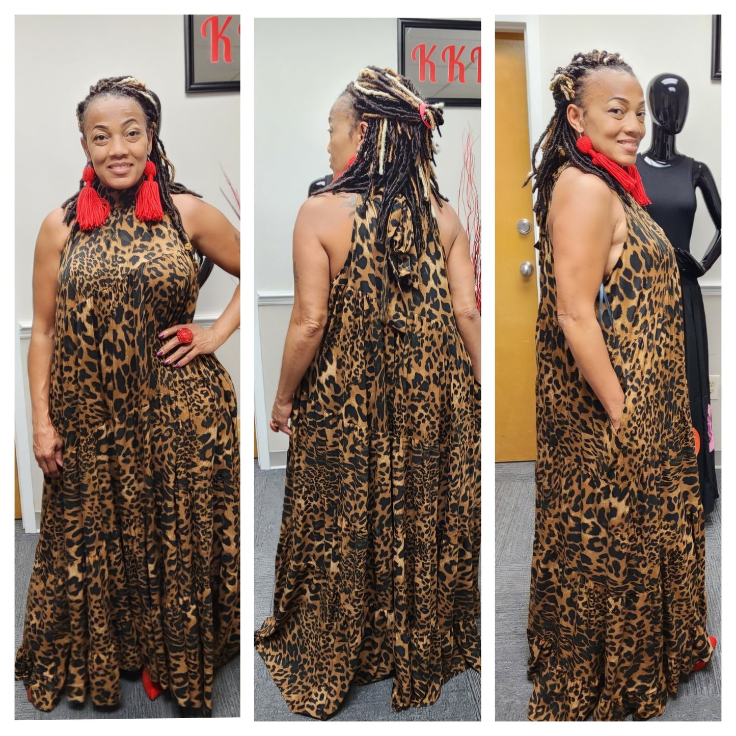 ANIMAL PRINT MAXI DRESS