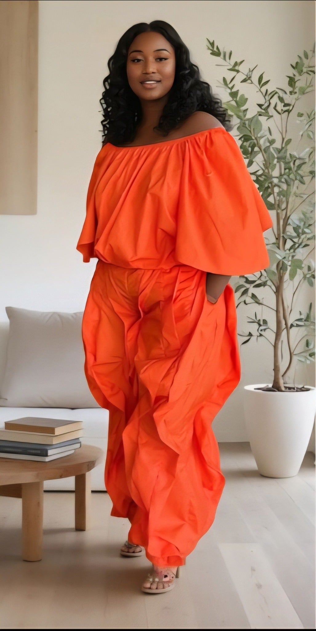 2-PIECE LAYERED PANT SET (PLUS SIZE)