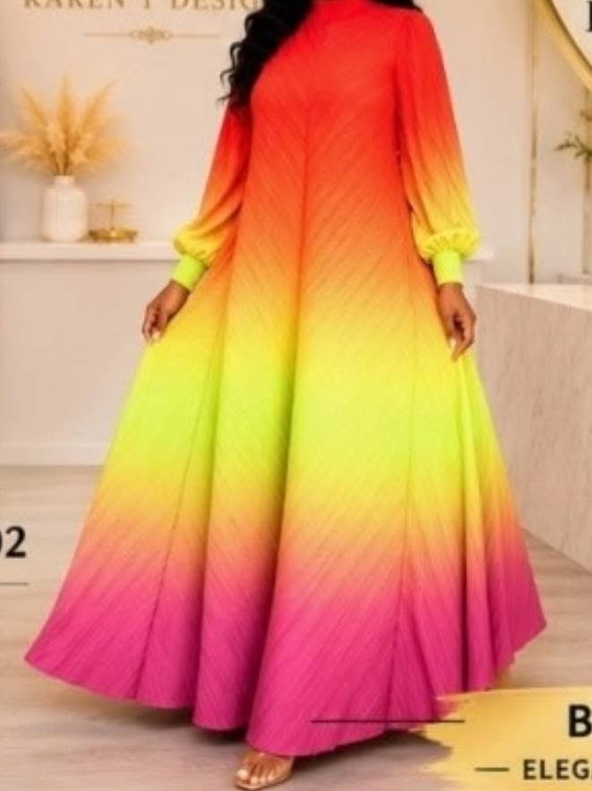 ELEGANT BOUNCING MAXI DRESS (ONE SIZE)