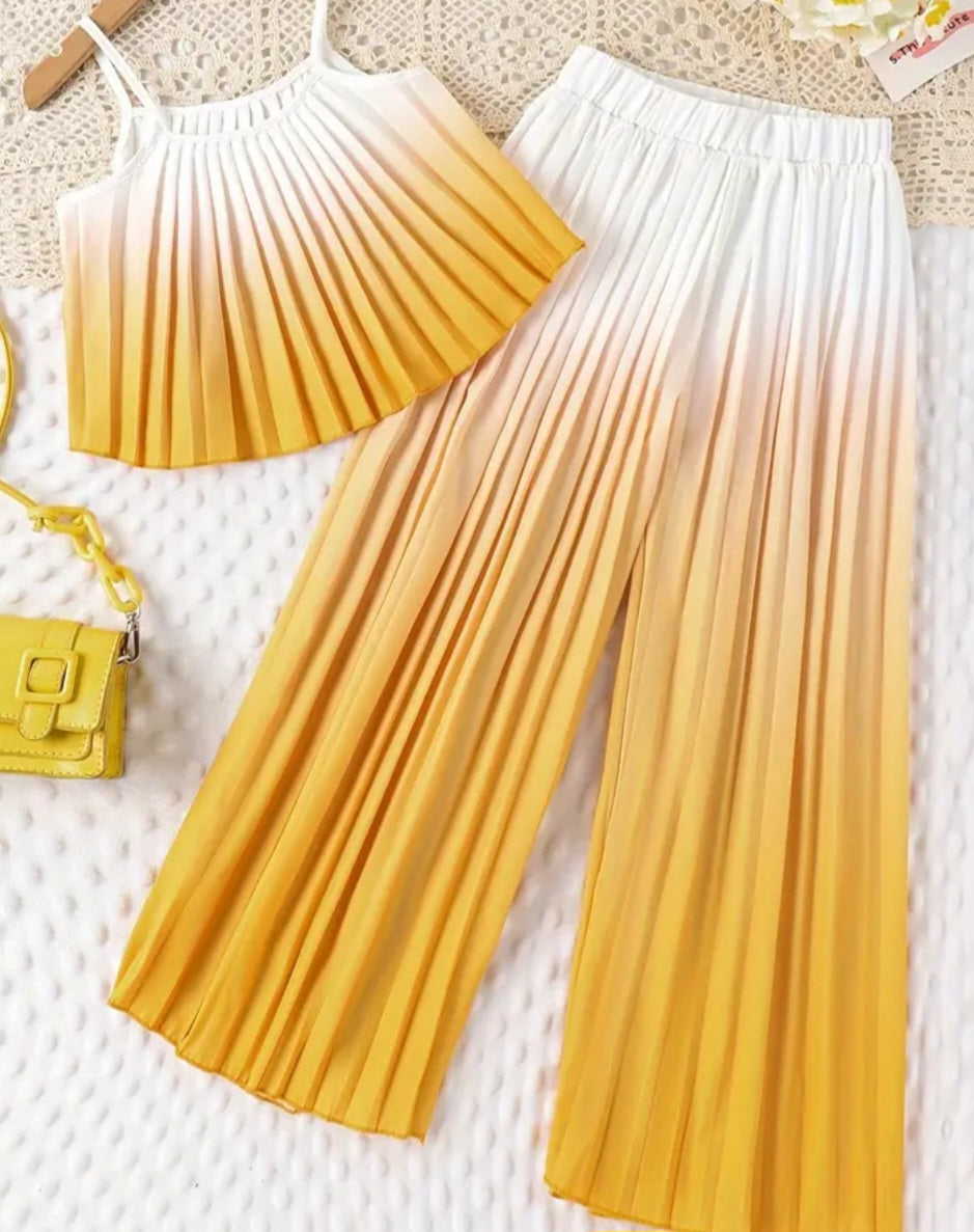 2-PIECE PLEATED WIDE LEG SET