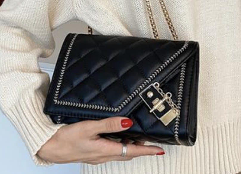 DOUBLE CHAIN LINK FASHION HANDBAG