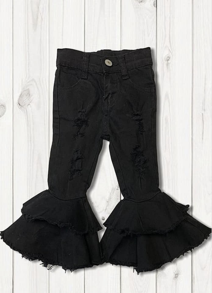 DISTRESSES BELL BOTTOM JEANS