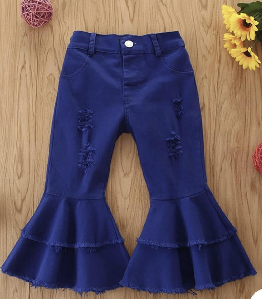 DISTRESSES BELL BOTTOM JEANS