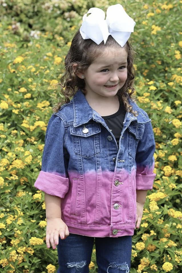 PURPLE TY DYE DENIM JACKET
