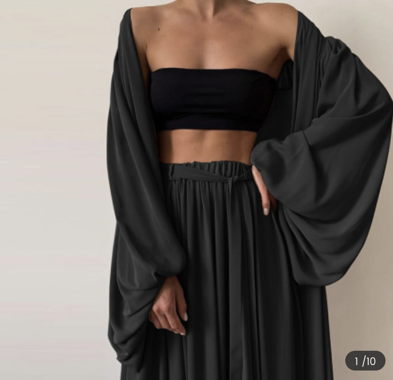 3-PIECE ELEGANT SOLID COLOR CARDIGAN SET (PLUS SIZE)