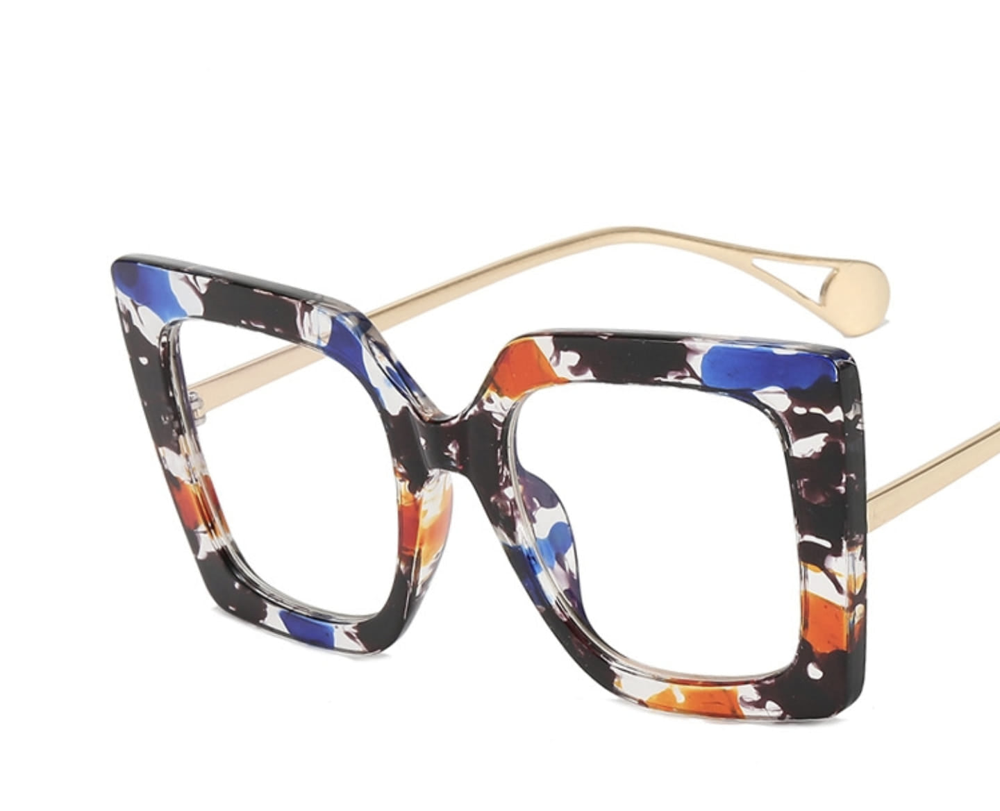 LARGE SQUARE FRAMES SHADES WITH PEARL TIPS