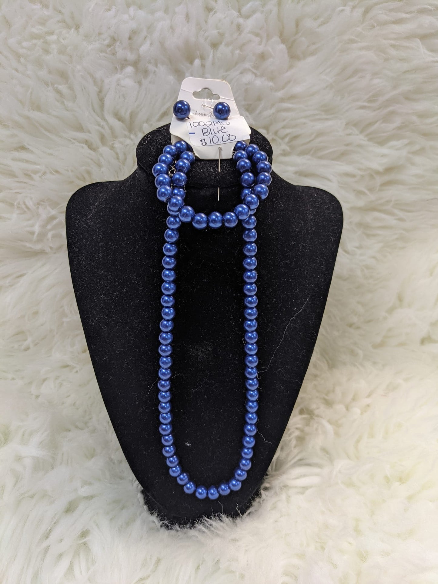 SOLID COLOR PEARL NECKLACE SET