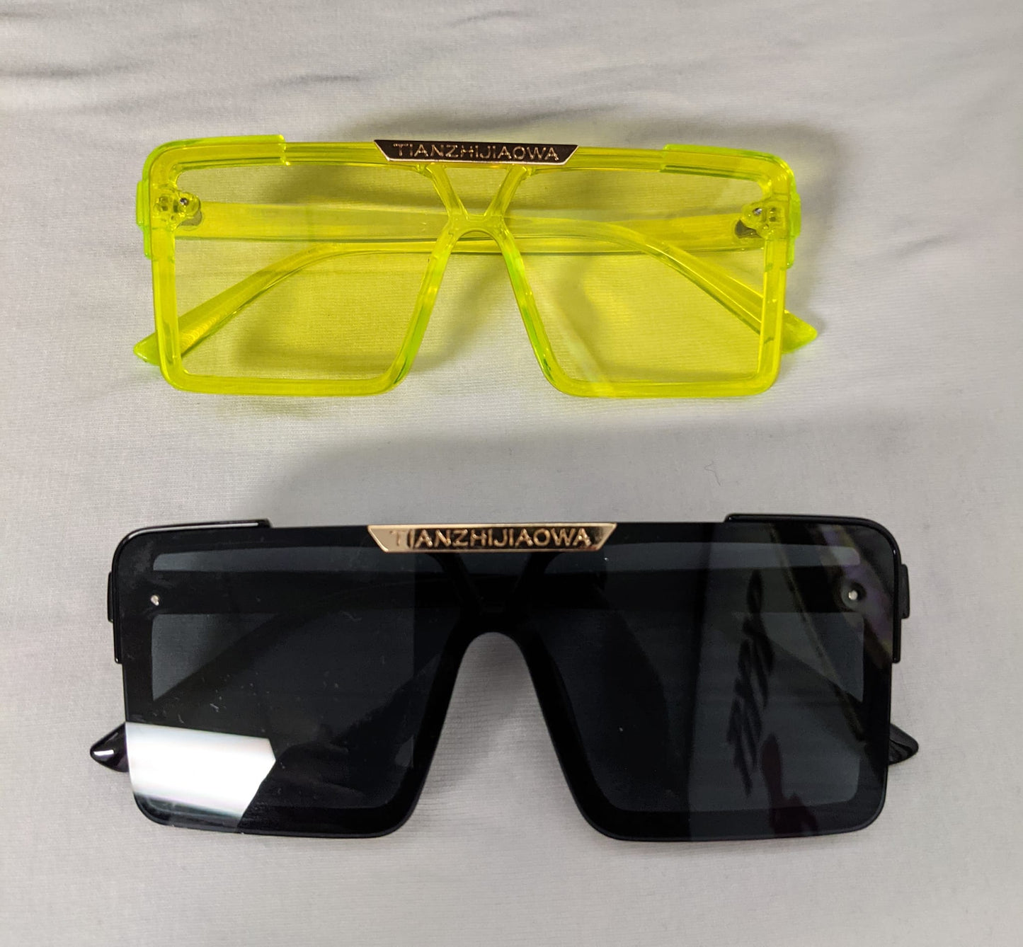 SOLID COLOR BIG FRAME SUNGLASSES