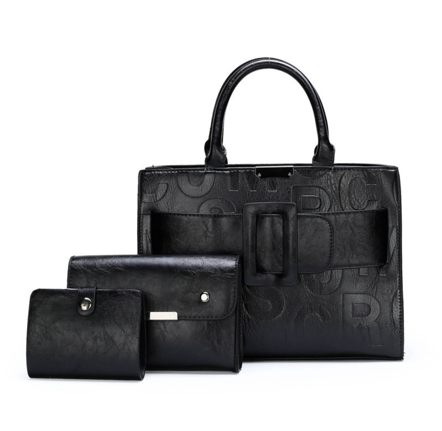 3-PIECE EUROPEAN LETTER MESSENGER BAG WITH FRONT BUCKLE