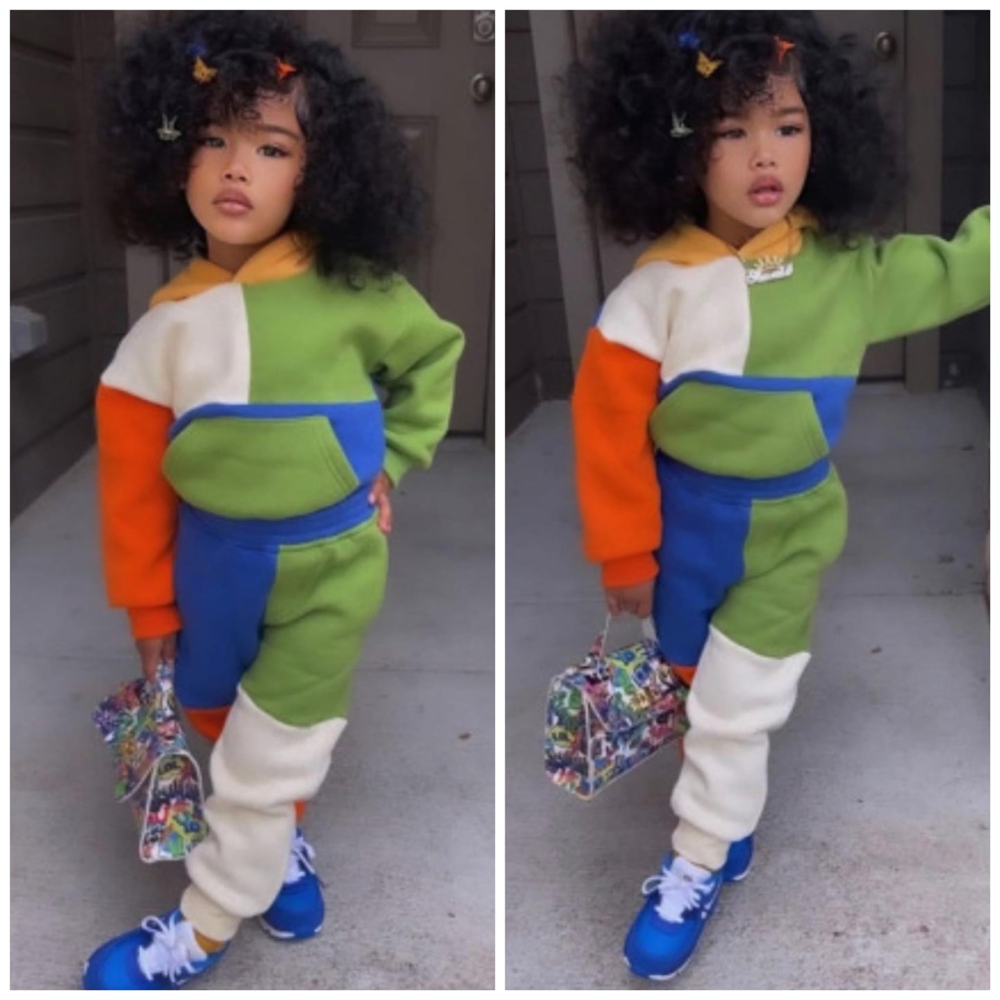 2-PIECE COLORBLOCK HOODIE SET