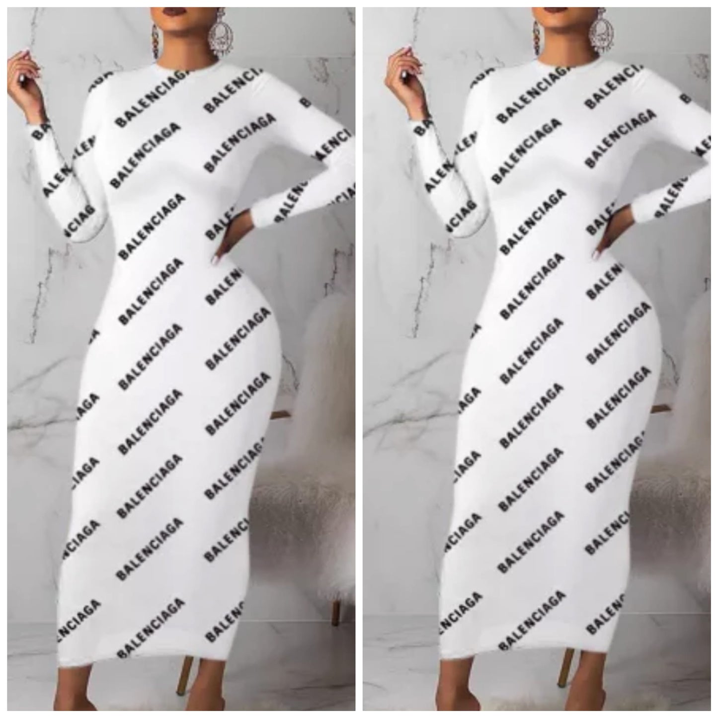 DESIGNER INSPIRED BALENCIAGA BODYCON DRESS
