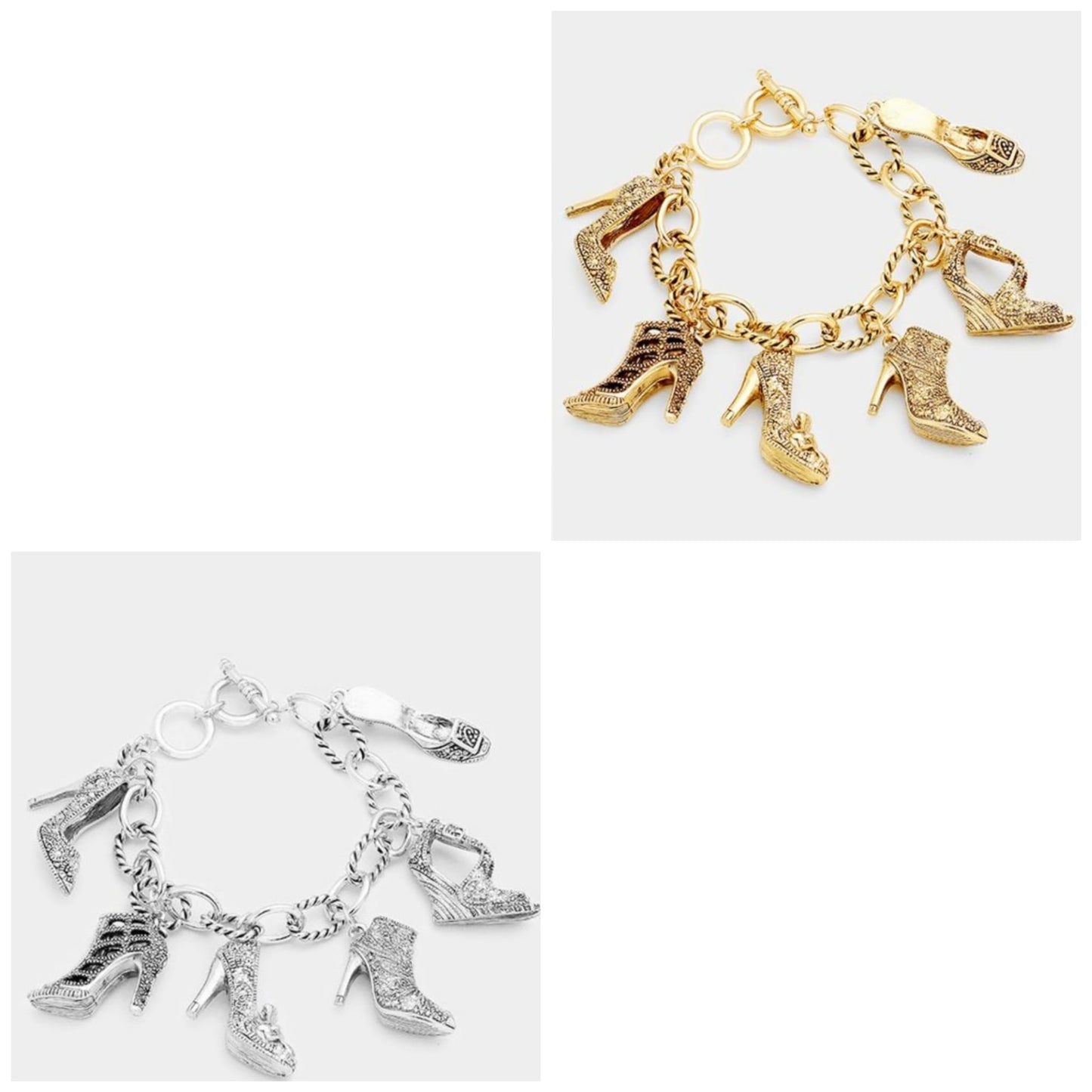 ANTIQUE MULTI HEEL FASHION BRACELET