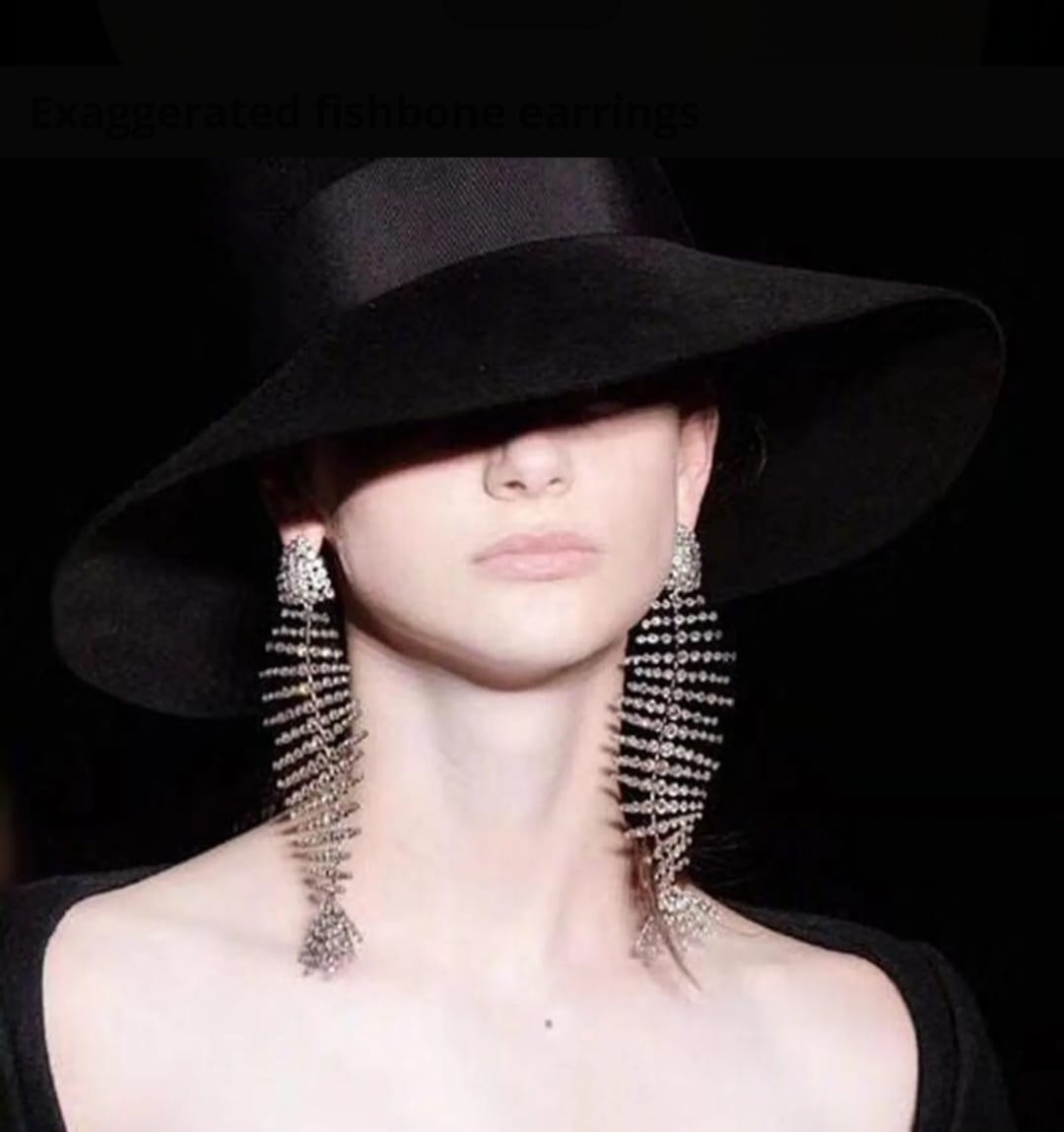 FISH SCALE STATEMENT EARRINGS