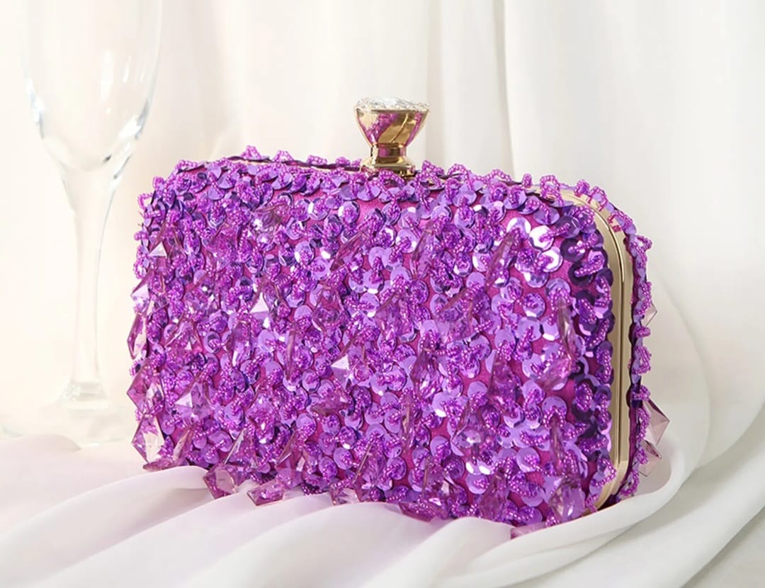 BEADING SQUARE CLUTCH EVENING BAGS