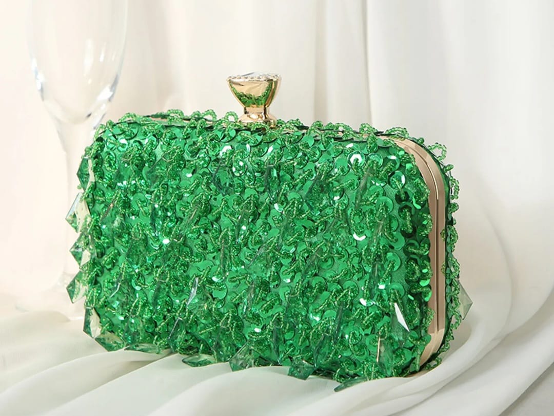 BEADING SQUARE CLUTCH EVENING BAGS