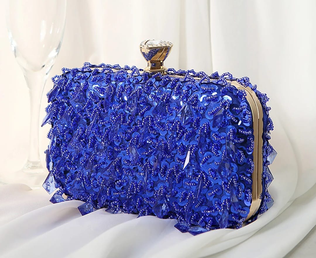 BEADING SQUARE CLUTCH EVENING BAGS