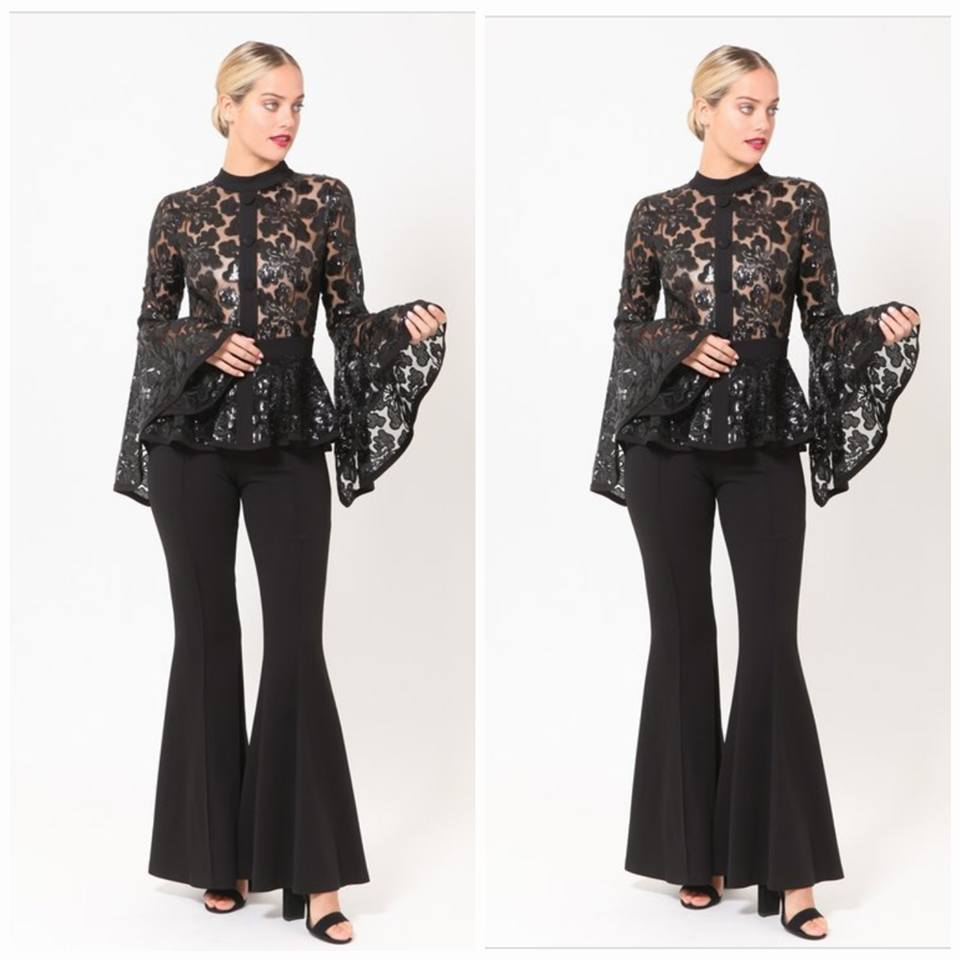 BELL SLEEVES SEQUIN JUMPSUIT