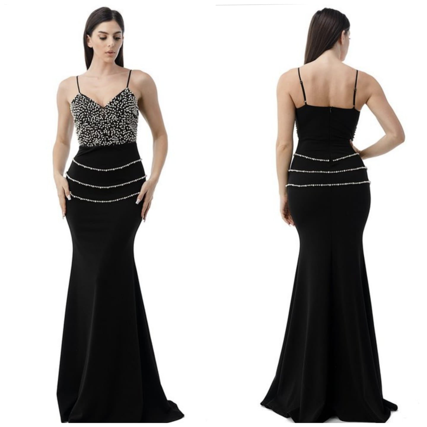 PEARL WAIST MAXI DRESS