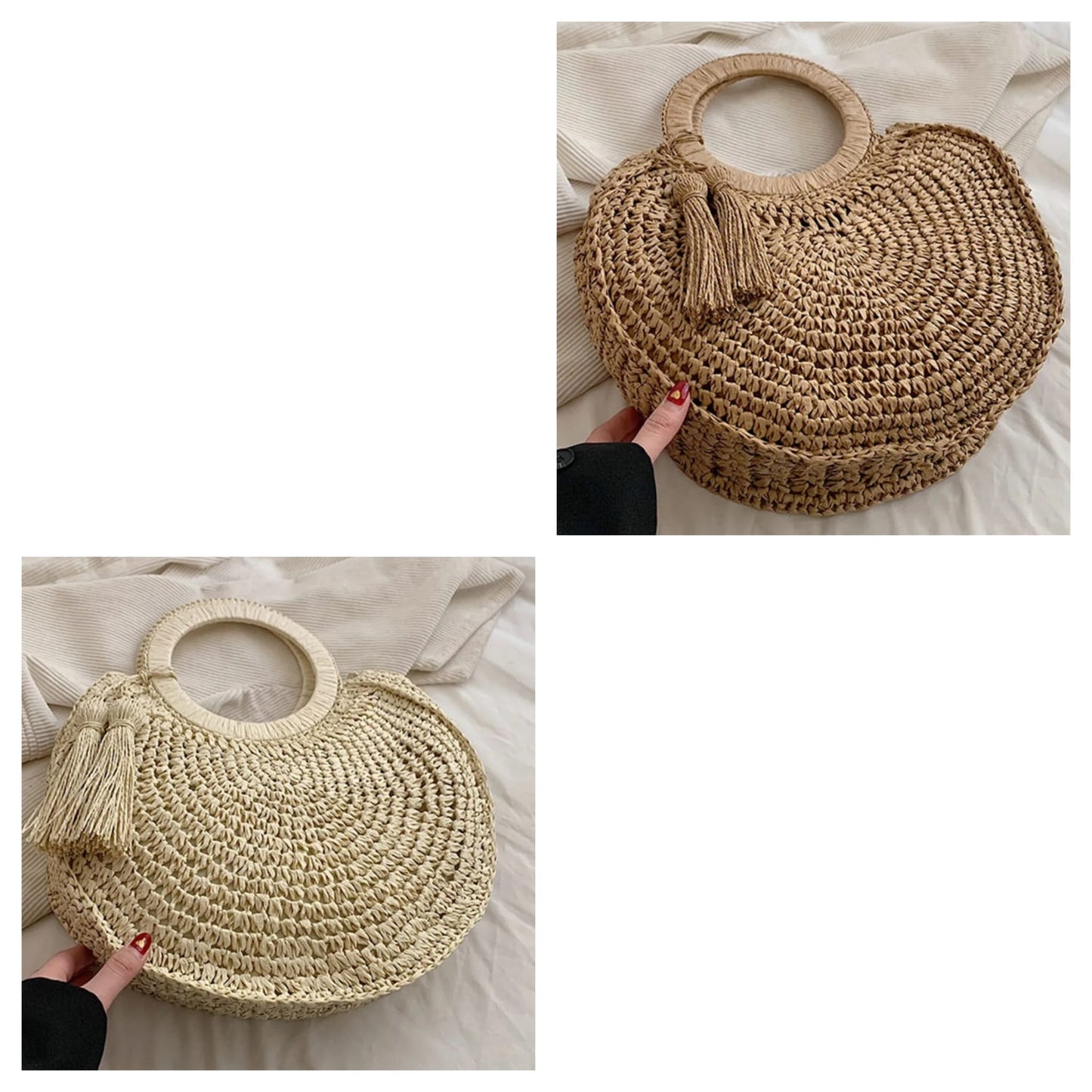 STRAW TASSEL HANDBAG