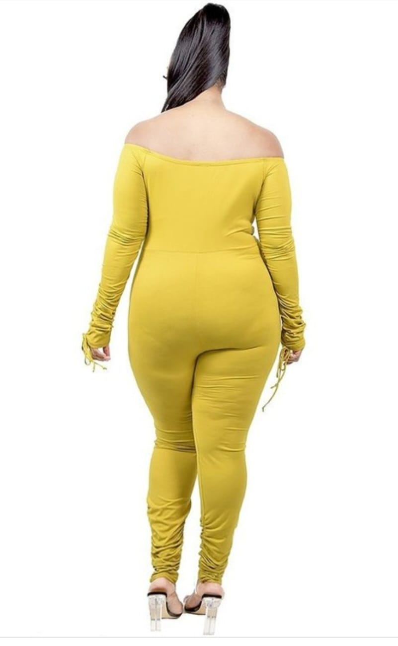 SEXY OFF SHOULDER SHIRRED JUMPER
