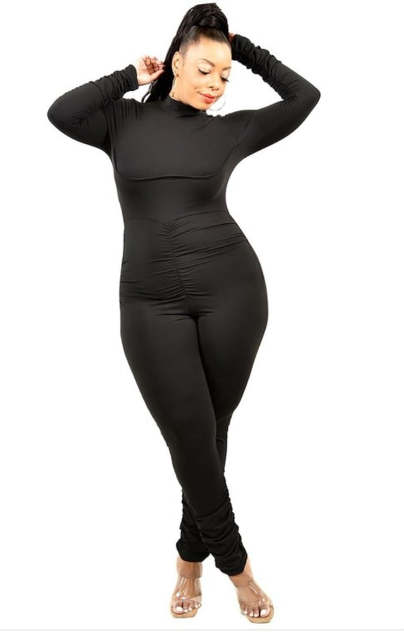 RUCHED SLEEVES JUMPER