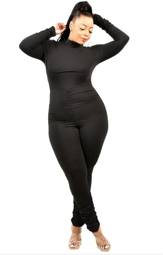 RUCHED SLEEVES JUMPER