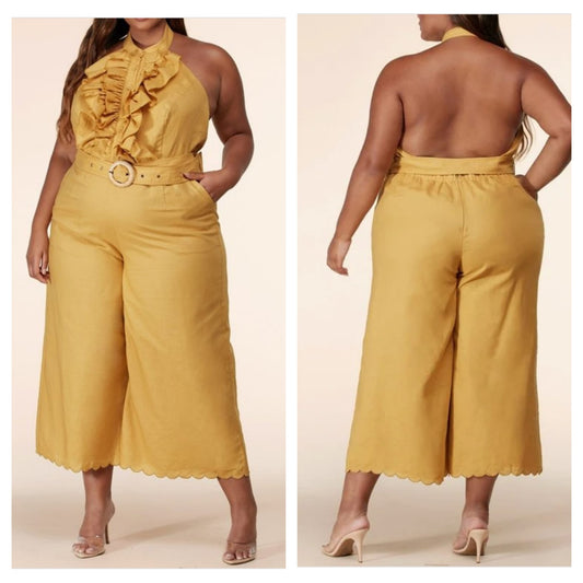 BACKLESS RUFFLE ROMPER
