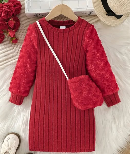 RED LONG SLEEVES BODYCON DRESS