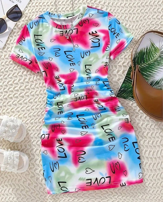 TIE DYE HEART DRESS