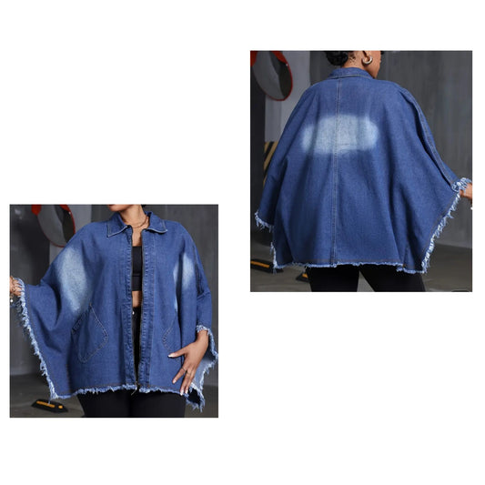 CHIC DENIM ZIPPER JACKET