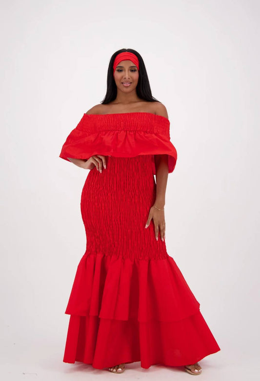 OFF SHOULDER MAXI DRESS