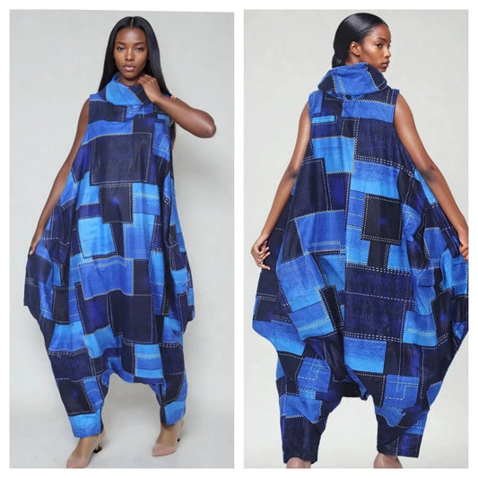 PATCHWORK COLLAR JUMPER (FITS SMALL - 3X)