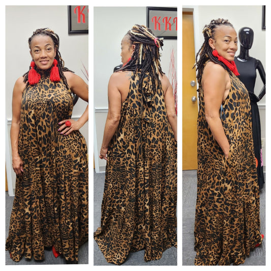 ANIMAL PRINT MAXI DRESS
