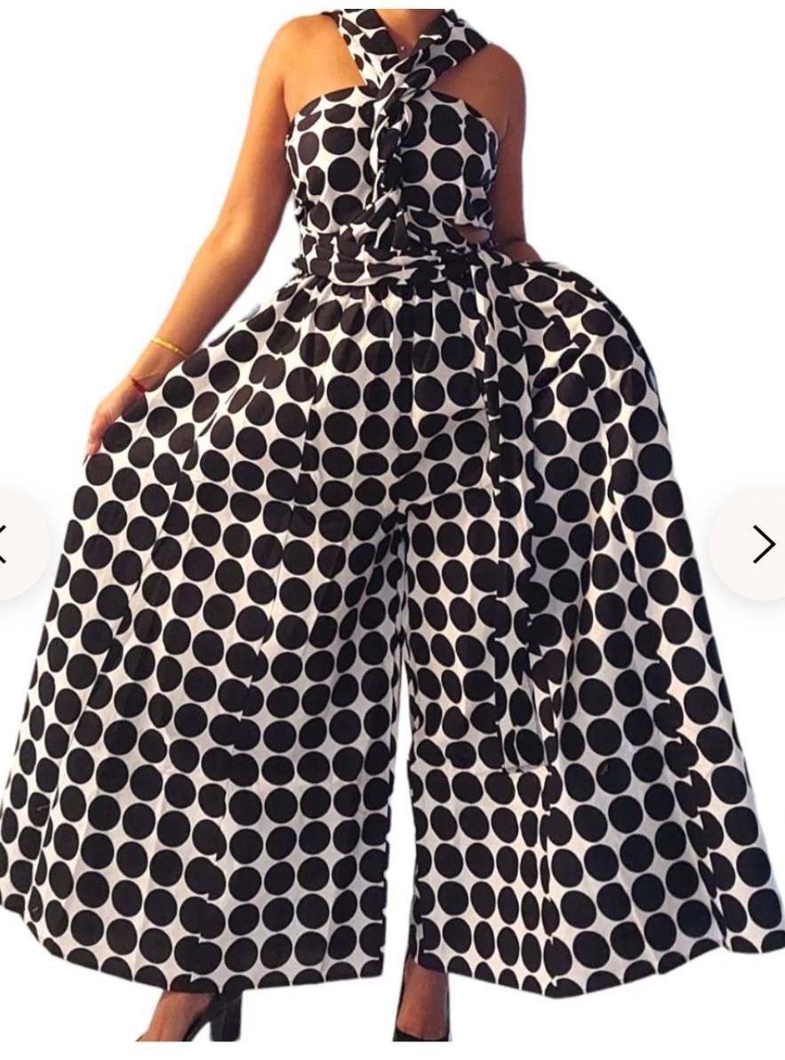 INFINITY POLKA DOT WIDE LEG JUMPER