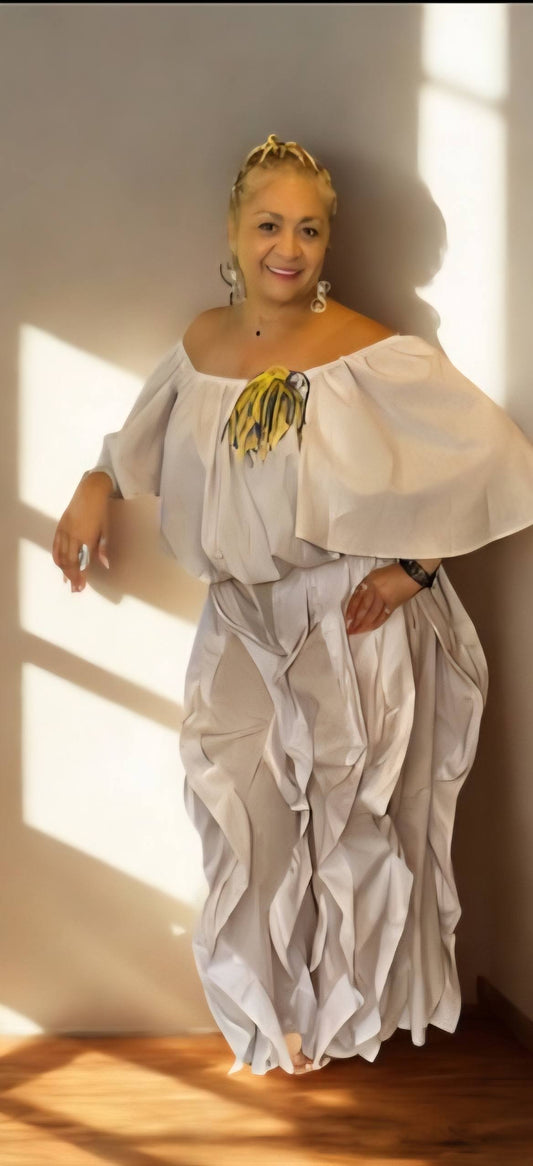 2-PIECE LAYERED PANT SET (PLUS SIZE)