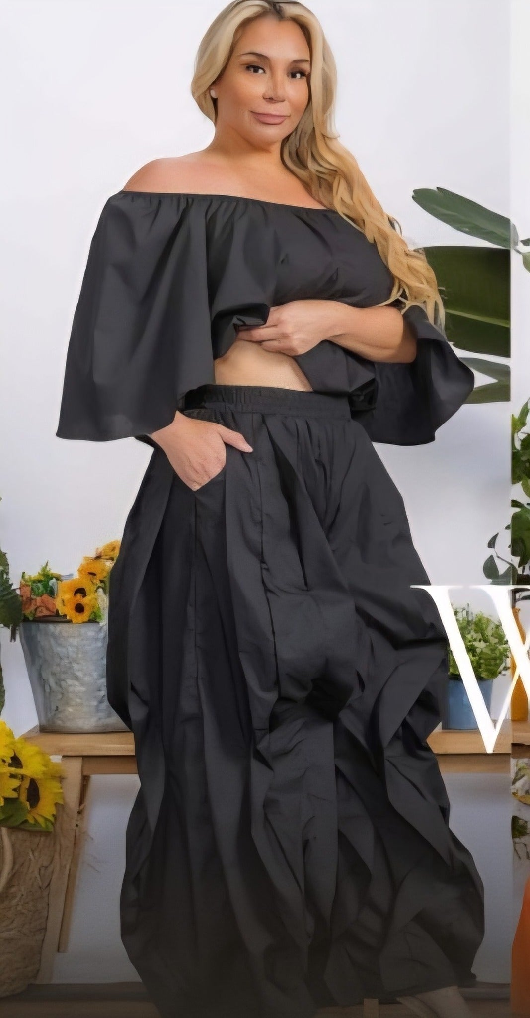 2-PIECE LAYERED PANT SET (PLUS SIZE)