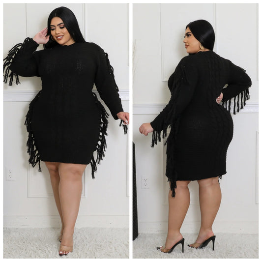 FRINGE BODYCON DRESS