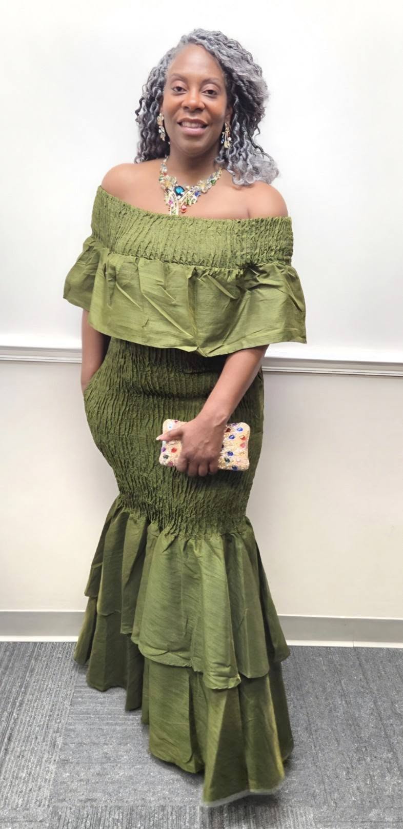 OFF SHOULDER MAXI DRESS  (SMALL-3X)