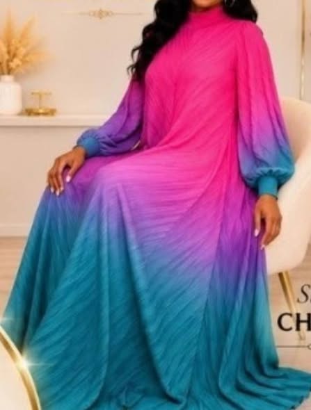 ELEGANT BOUNCING MAXI DRESS  (ONE SIZE)