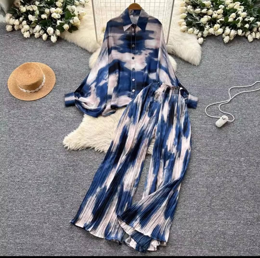 2-PIECE PLEATED PANT SET (SIZE SMALL-3X)