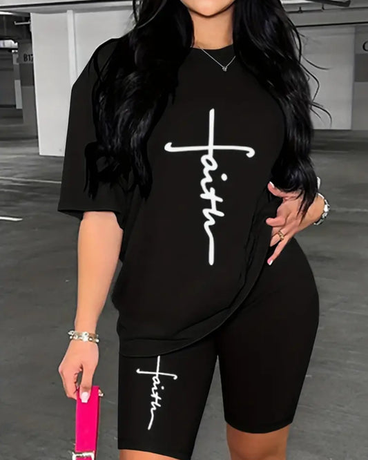 FAITH SHORT SET (PLUS SIZE)