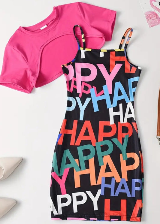HAPPY 2-PIECE CROP DRESS
