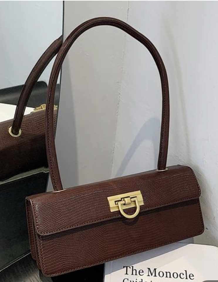 SIMPLE ONE SHOULDER FASHION HANDBAG WITH SCARF