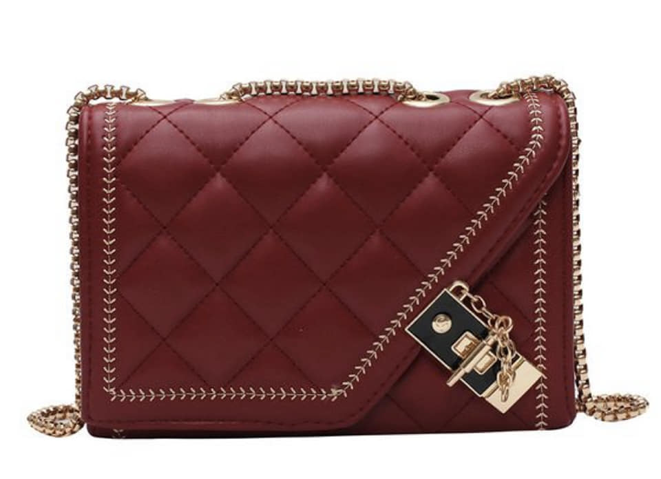DOUBLE CHAIN LINK FASHION HANDBAG
