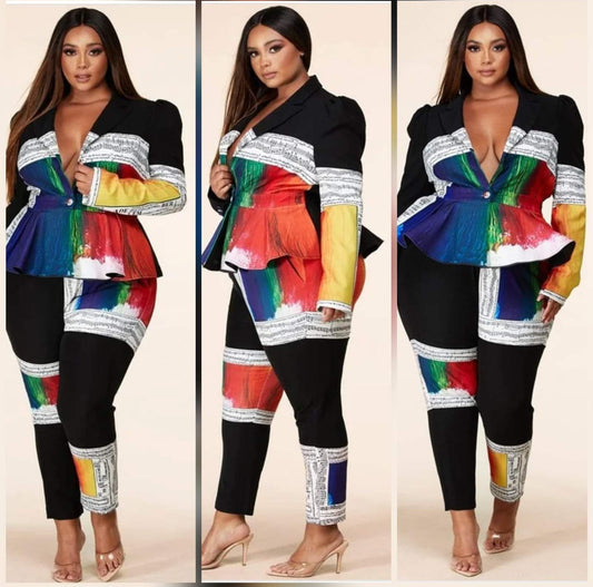 MUSICAL NOTE BLAZER SET