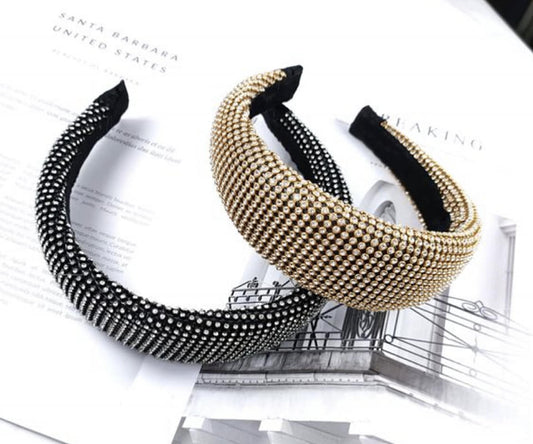 WIDE RHINESTONE HEADBAND
