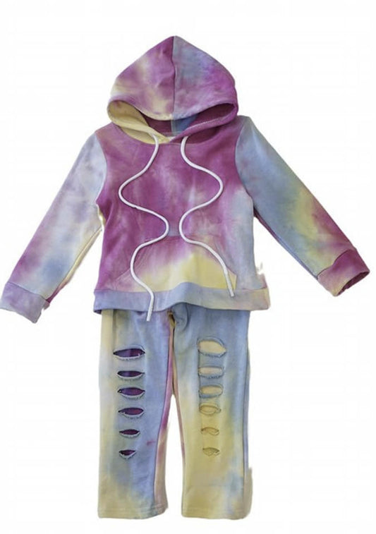 TY DYE HOODIE SET