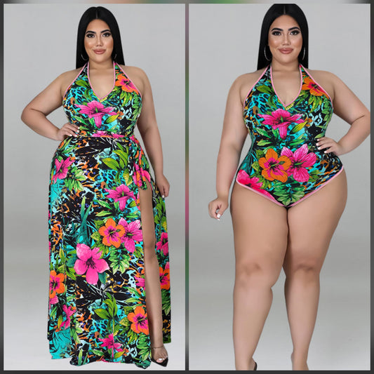 2-PIECE FLORAL SWIM SET